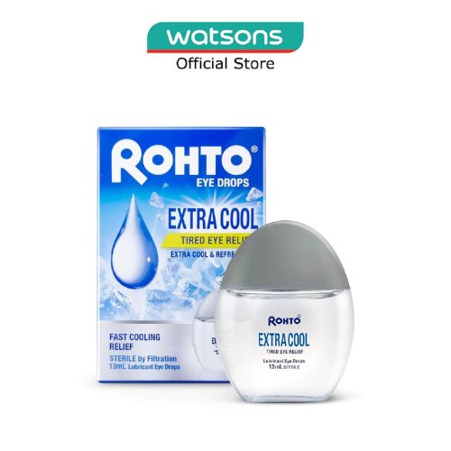 ROHTO Eye Drops Extra Cool (Sterile + Fast Cooling Relief + For Tired Eye) 13ml