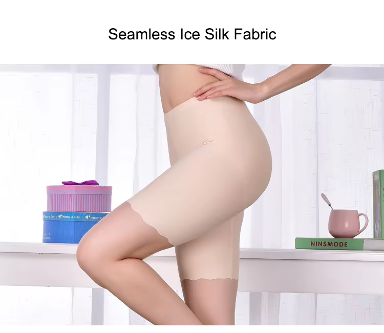 Plus Size Safety Short Pants Summer Women Seamless Ice Silk Boxers For Female Anti Chafing Under Skirt Boyshort Panties 3XL