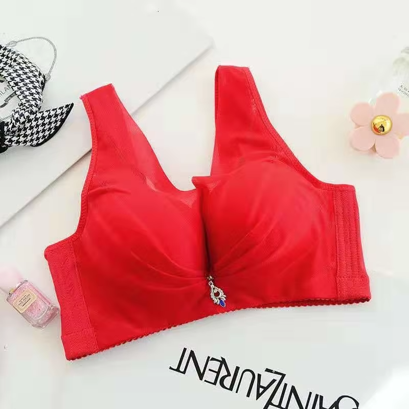2019 Hot Full Cup Thin Underwear Push Up Bra Wireless Adjustable Lace Women's Bra Breast Cover B C D Cup Large Size Lace Bras #q
