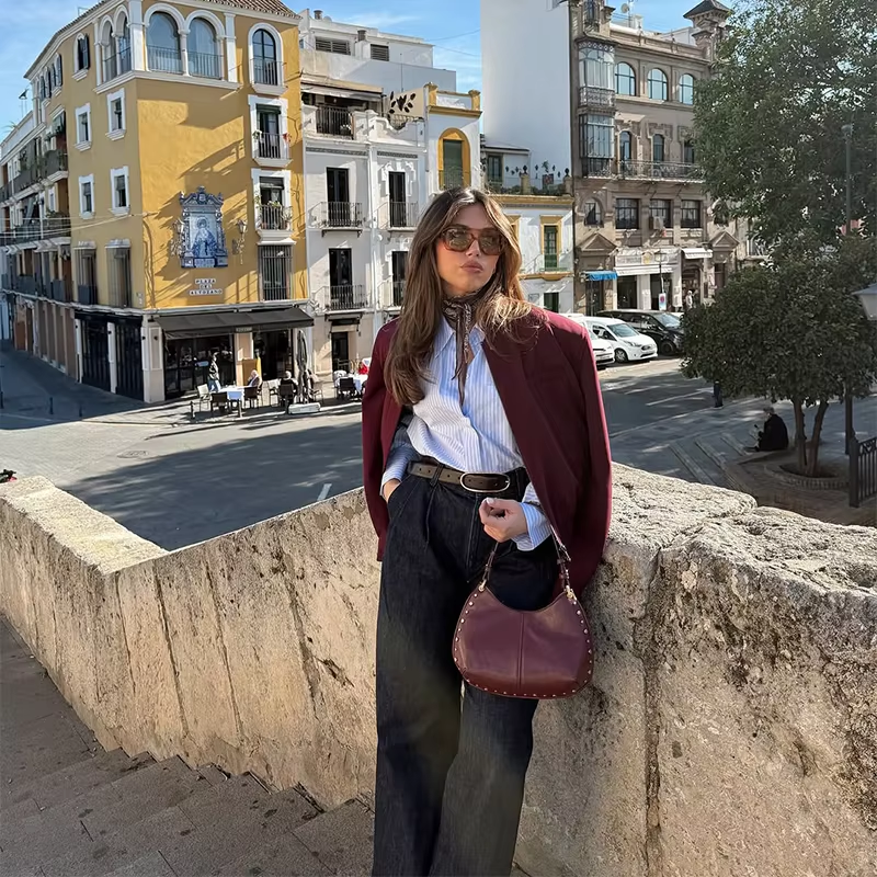 Spring Women Solid Short Jacket Fashion Wine Red Basic Long Sleeve Zipper O Neck Jackets 2025 New Chic Versatile Women Clothing